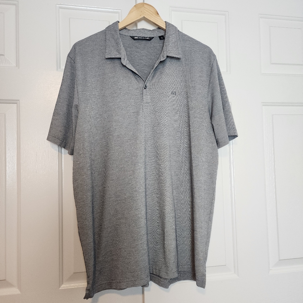 Travis Matthew Gray Short Sleeve Men's Polo Shirt Size XL